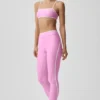 High-Waist Airlift Legging 7/8 - Rose « Candy Heart »/Blanc