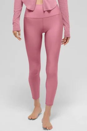 High-Waist Airlift Legging 7/8 – Rose sauvage