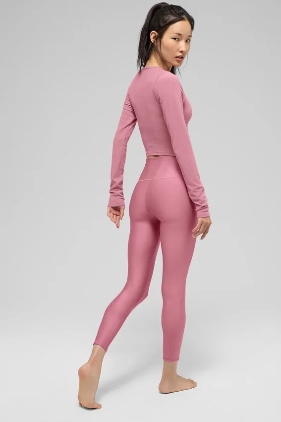 High-Waist Airlift Legging 7/8 - Rose sauvage