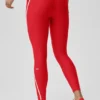High-Waist Airlift Legging 7/8 - Rouge vif/Blanc