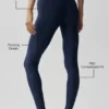 High-Waist Airlift Legging – Bleu marine