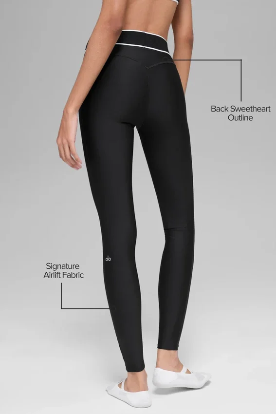 High-Waist Airlift Legging - Noir/Blanc