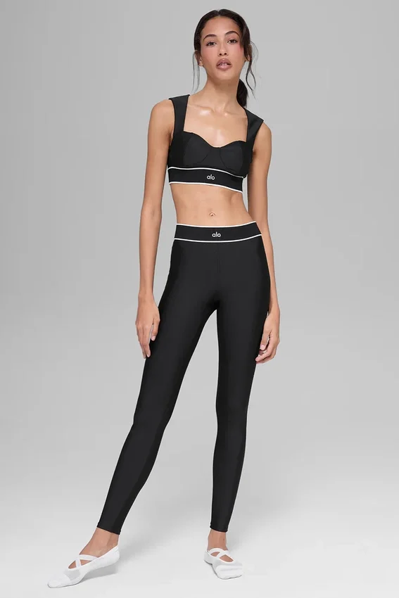 High-Waist Airlift Legging - Noir/Blanc