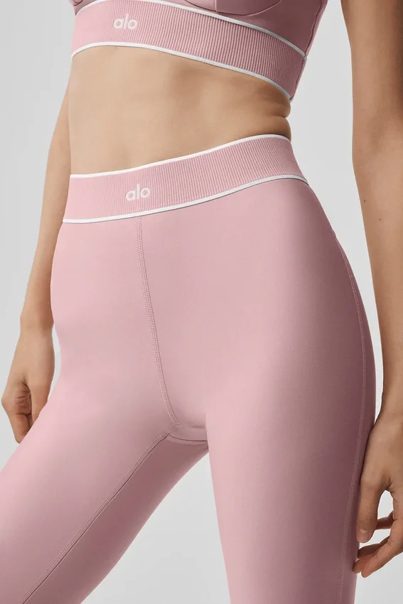 High-Waist Airlift Legging - Rose vintage/Blanc