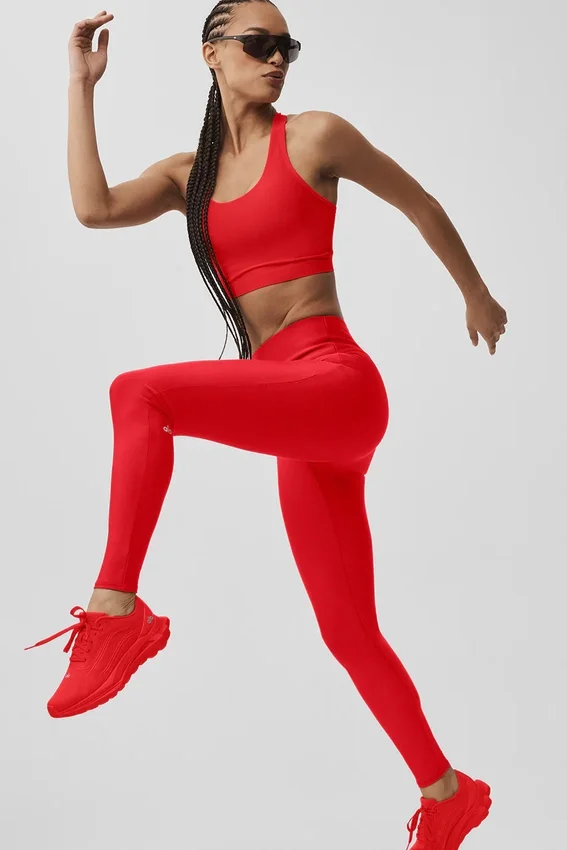 High-Waist Airlift Legging - Rouge vif