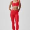 High-Waist Airlift Legging - Rouge vif/Blanc