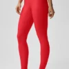 High-Waist Airlift Legging - Rouge vif/Blanc