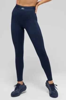 High-Waist Airlift Legging Suit Up - Bleu marine/Bleu marine