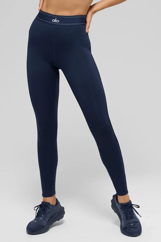 High-Waist Airlift Legging Suit Up - Bleu marine/Bleu marine