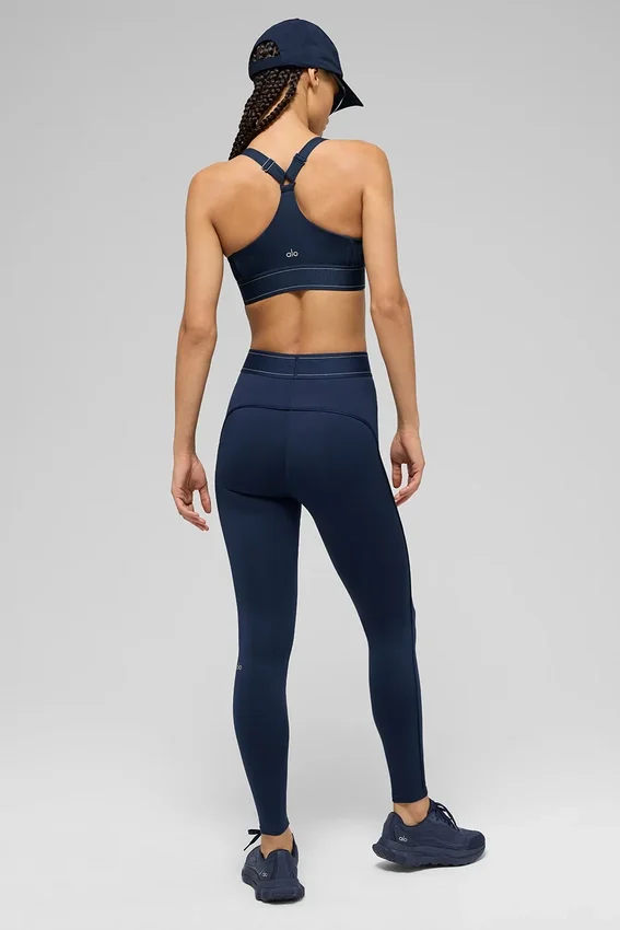 High-Waist Airlift Legging Suit Up - Bleu marine/Bleu marine