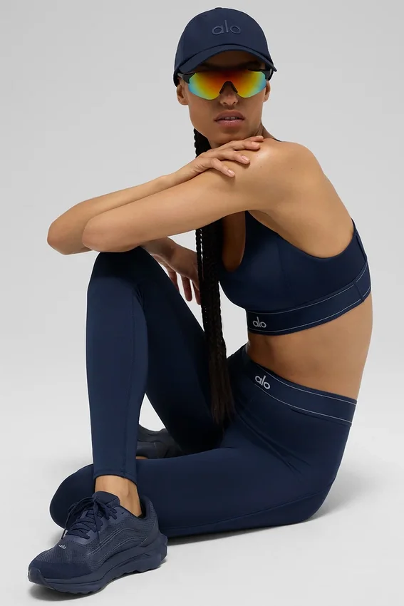 High-Waist Airlift Legging Suit Up - Bleu marine/Bleu marine