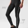 High-Waist Airlift Legging Suit Up - Noir/Blanc