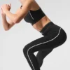 High-Waist Airlift Legging Suit Up - Noir/Blanc