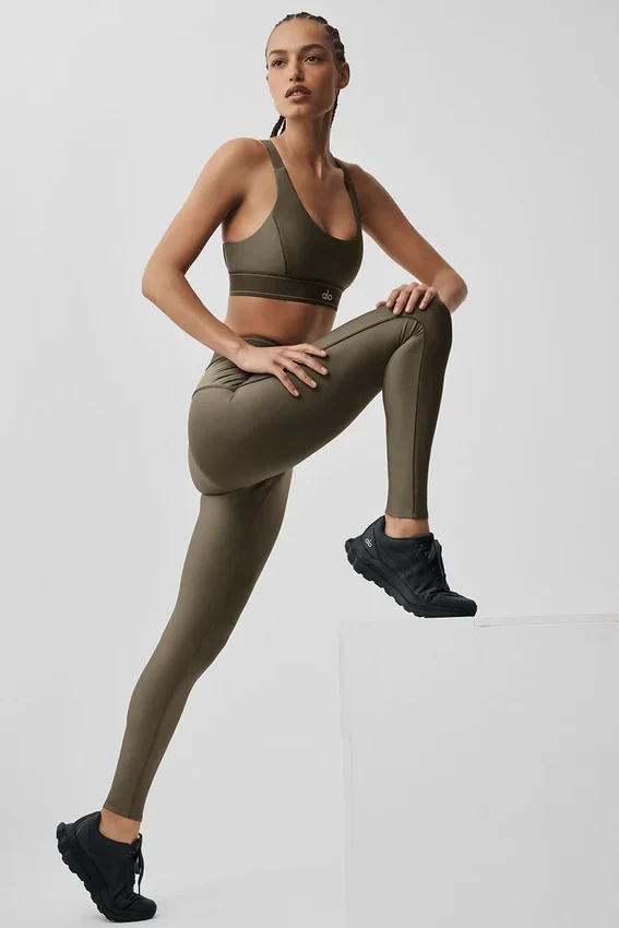 High-Waist Airlift Legging « Suit up » - Olive Tree/Olive Tree
