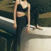 High-Waist Airlift Love Language Stirrup Legging - Noir