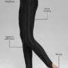 High-Waist Airlift Love Language Stirrup Legging - Noir