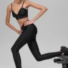 High-Waist Airlift Love Language Stirrup Legging - Noir