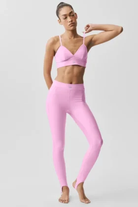High-Waist Airlift Love Language Stirrup Legging - Rose Candy Heart