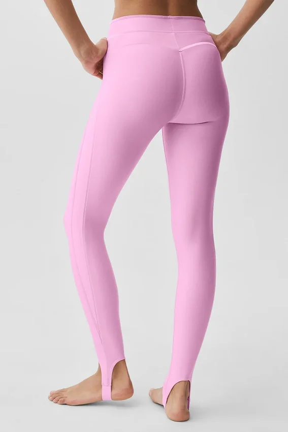 High-Waist Airlift Love Language Stirrup Legging - Rose Candy Heart