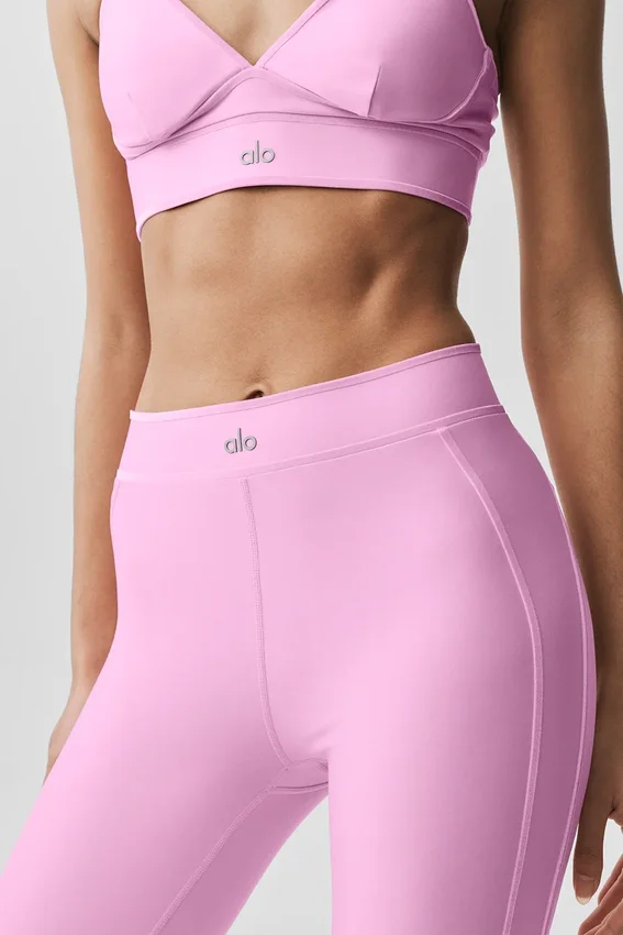High-Waist Airlift Love Language Stirrup Legging - Rose Candy Heart