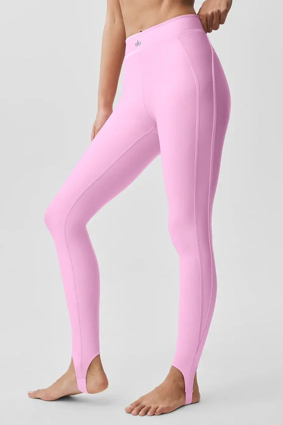High-Waist Airlift Love Language Stirrup Legging - Rose Candy Heart