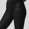 High-Waist Airlift Mesh Cherish Legging - Noir