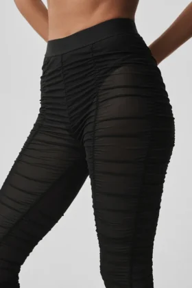 High-Waist Airlift Mesh Cherish Legging – Noir