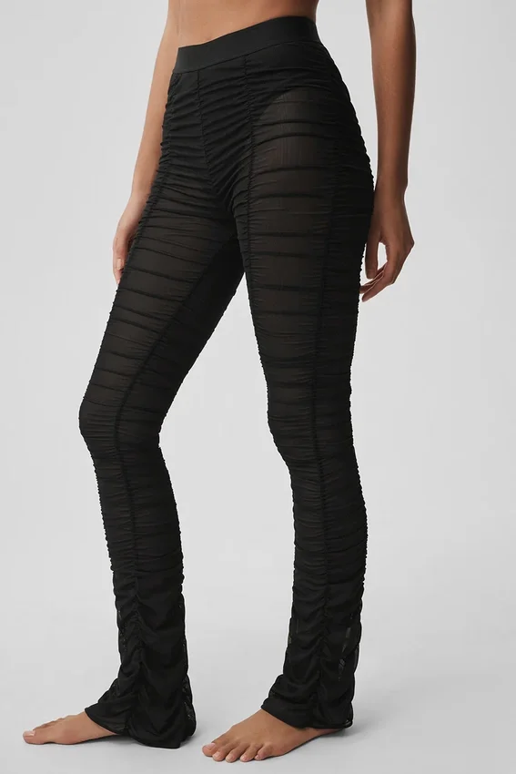 High-Waist Airlift Mesh Cherish Legging - Noir