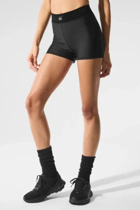 High-Waist Airlift Short – Noir