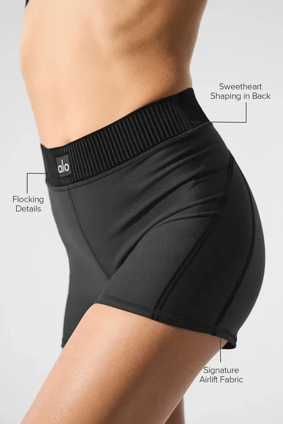 High-Waist Airlift Short – Noir