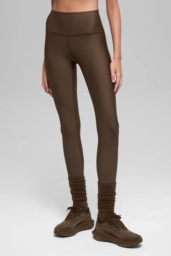 High-Waist Airlift Winter Warm Legging - Espresso