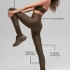 High-Waist Airlift Winter Warm Legging - Espresso