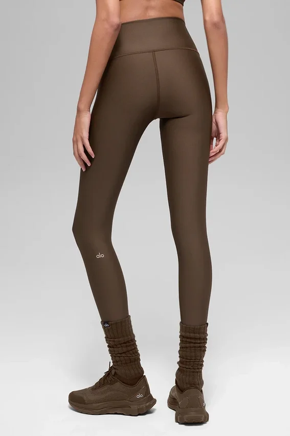 High-Waist Airlift Winter Warm Legging - Espresso