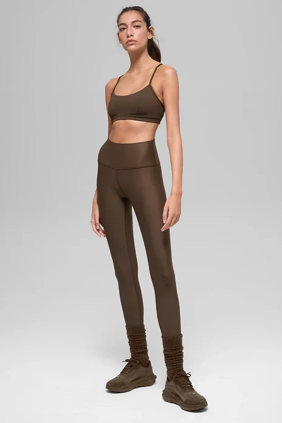 High-Waist Airlift Winter Warm Legging - Espresso