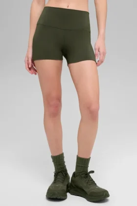 High-Waist Alo Softsculpt Precision Short - Vert olive