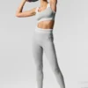 High-Waist Alosoft 7/8 « Better Together » - Gris chiné athlétique