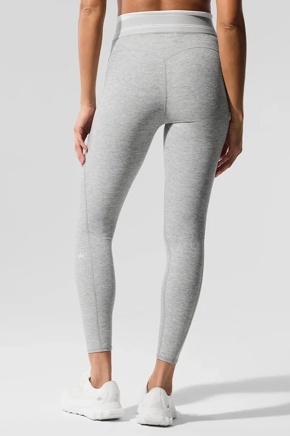 High-Waist Alosoft 7/8 « Better Together » - Gris chiné athlétique