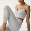 High-Waist Alosoft 7/8 Highlight Legging – Gris chiné athlétique