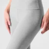 High-Waist Alosoft 7/8 Highlight Legging – Gris chiné athlétique