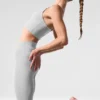 High-Waist Alosoft 7/8 Highlight Legging – Gris chiné athlétique
