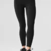 High-Waist Alosoft 7/8 Highlight Legging – Noir