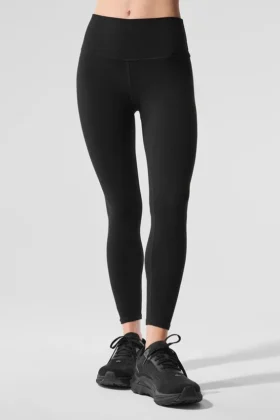 High-Waist Alosoft 7/8 Highlight Legging – Noir
