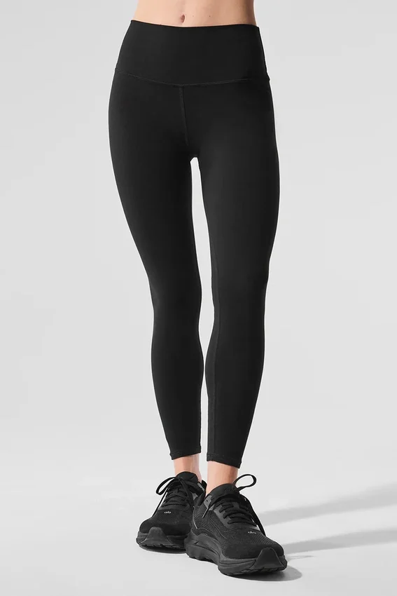 High-Waist Alosoft 7/8 Highlight Legging – Noir