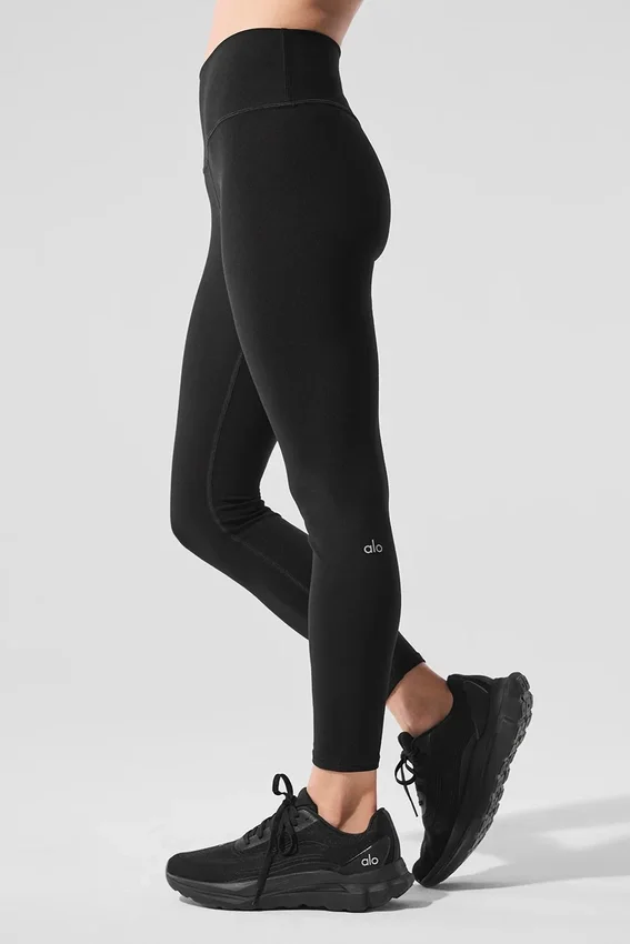 High-Waist Alosoft 7/8 Highlight Legging – Noir