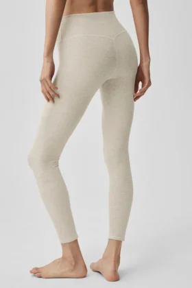 High-Waist Alosoft 7/8 Highlight Legging – Oatmeal Heather