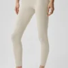 High-Waist Alosoft 7/8 Highlight Legging - Oatmeal Heather