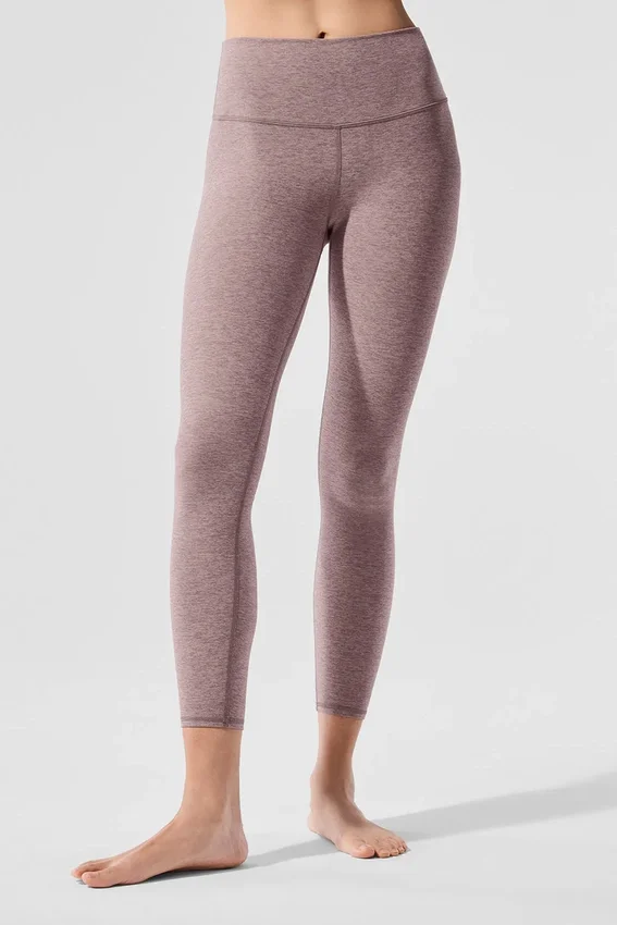 High-Waist Alosoft 7/8 Highlight Legging - Rose foncé Quartz chiné
