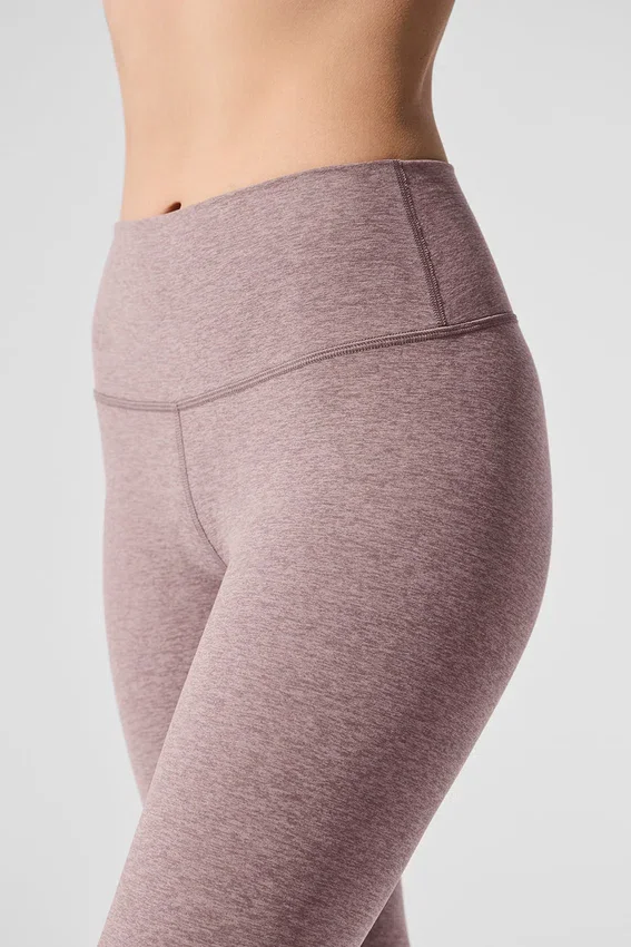 High-Waist Alosoft 7/8 Highlight Legging - Rose foncé Quartz chiné