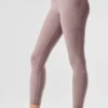 High-Waist Alosoft 7/8 Highlight Legging - Rose foncé Quartz chiné