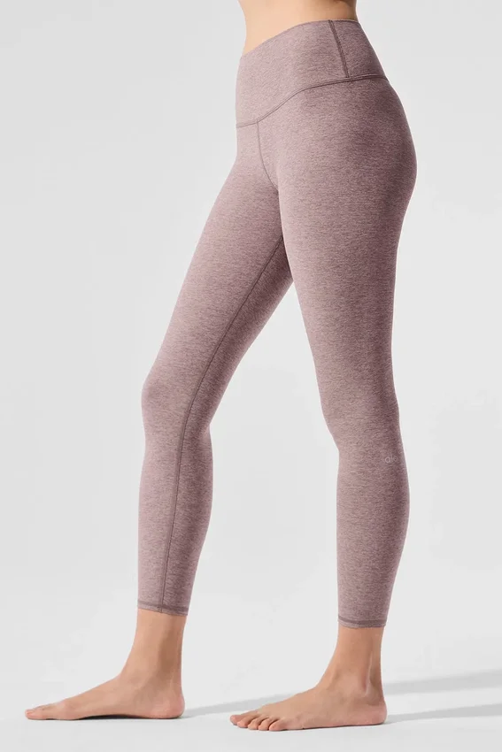 High-Waist Alosoft 7/8 Highlight Legging - Rose foncé Quartz chiné
